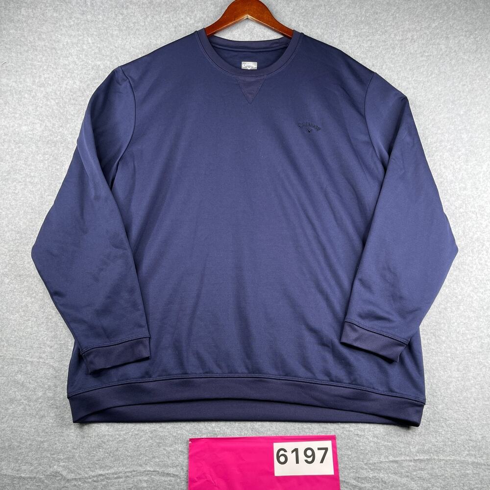 Callaway Performance Sweatshirt Mens Size 2XL Navy Blue Pullover Casual Classic